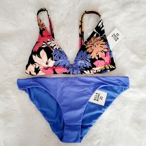 BILLABONG CLASSIC SOLID BANDED BIKINI TOP AND BOTTOM SIZE XL